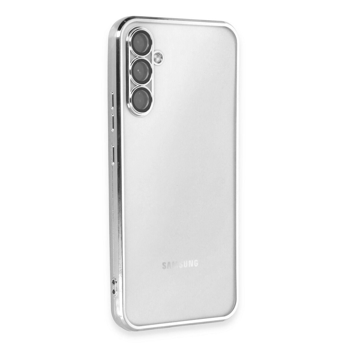 Samsung Galaxy A34 5g Kılıf Razer Lensli Silikon - Gümüş