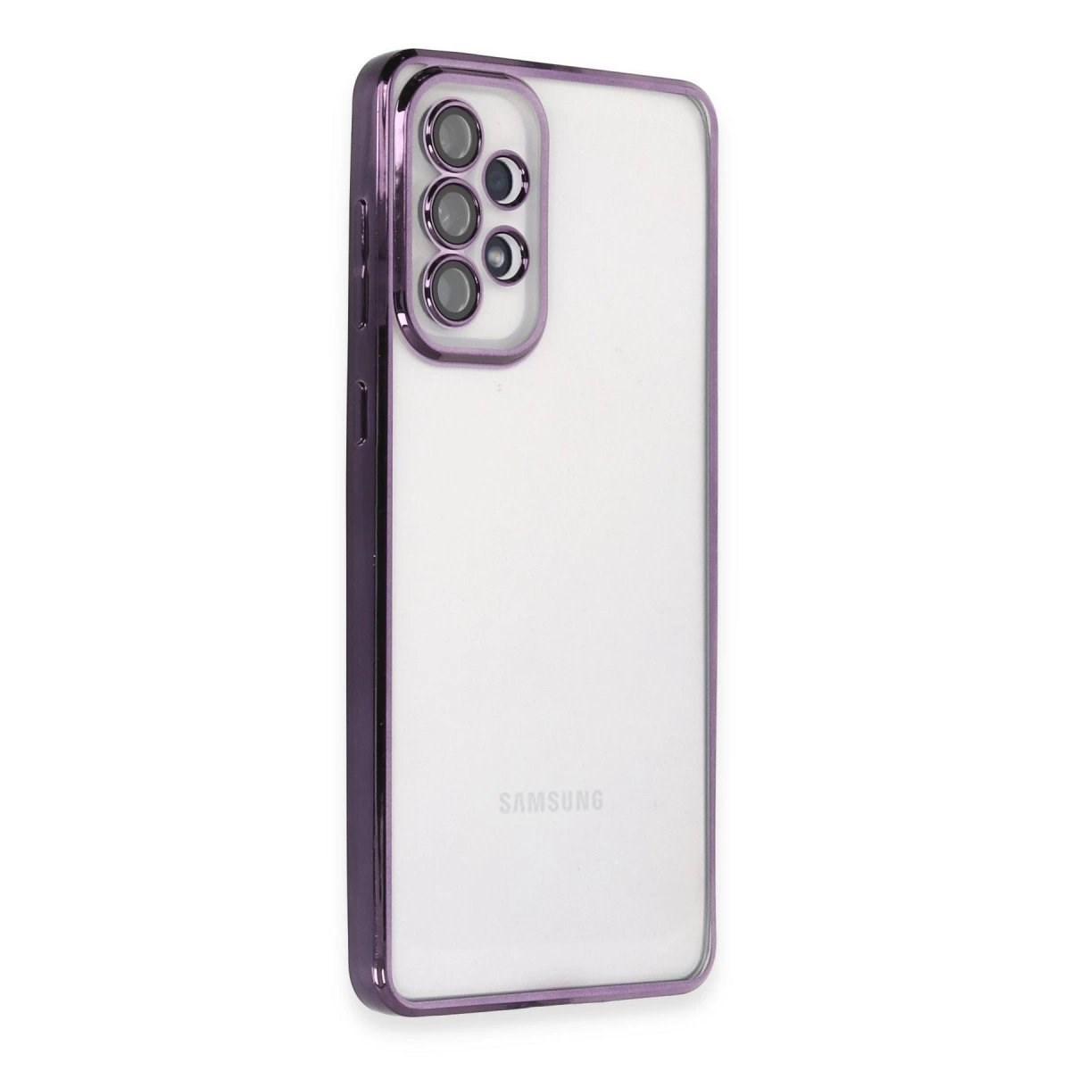 Samsung Galaxy A53 5g Kılıf Razer Lensli Silikon - Mor