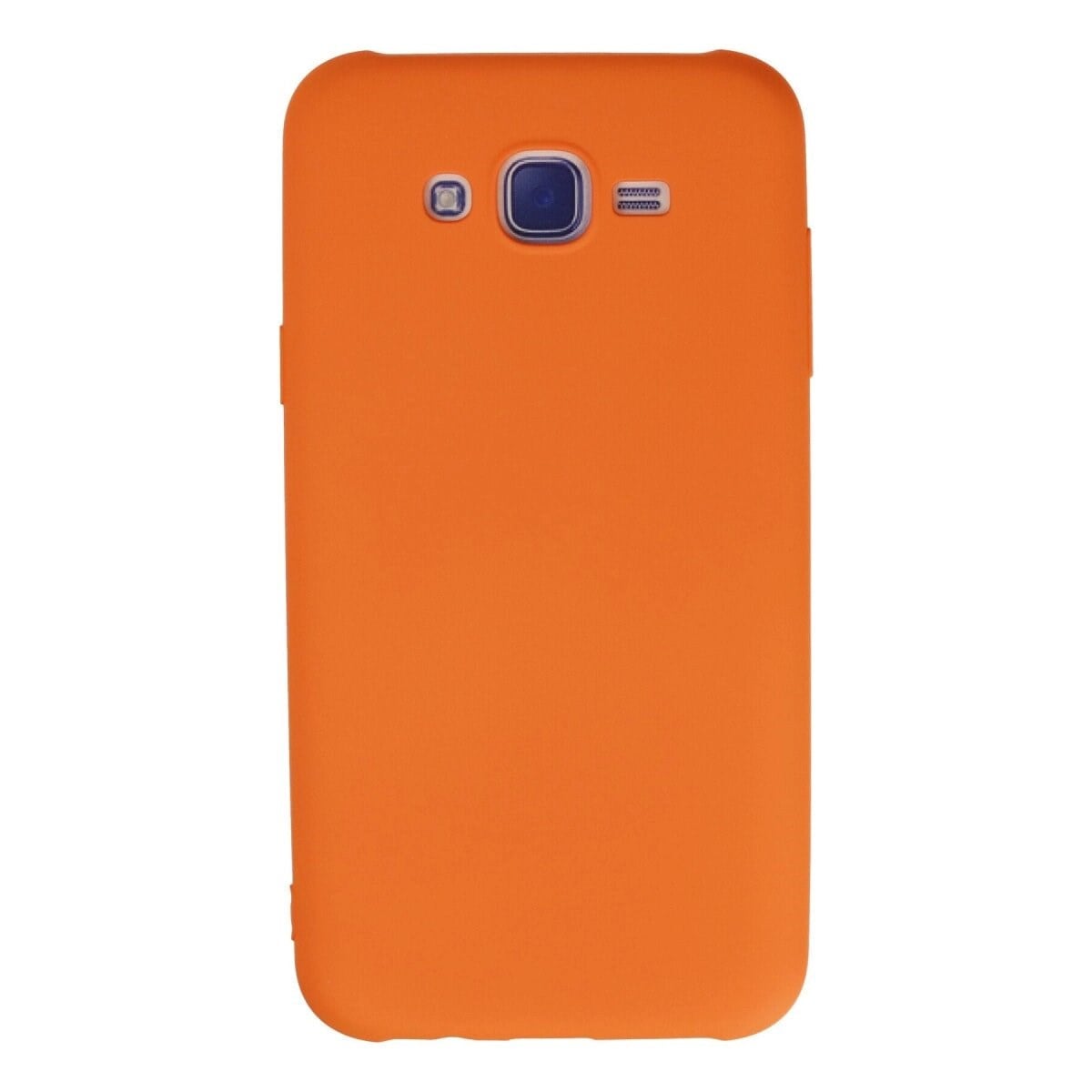 Samsung Galaxy J7 Kılıf Nano İçi Kadife Silikon - Turuncu