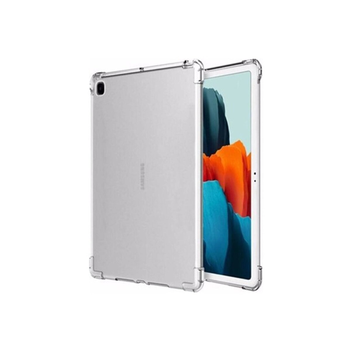 Samsung Galaxy P610 Tab S6 Lite 10.4 Kılıf Anti Shock Tablet Silikon - Şeffaf