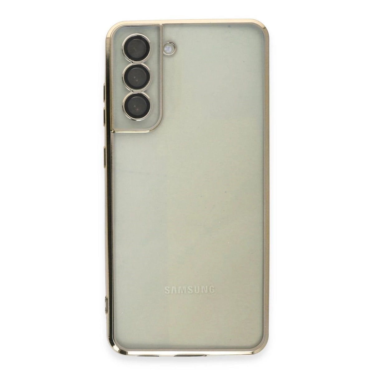 Samsung Galaxy S21 Fe Kılıf Razer Lensli Silikon - Gold