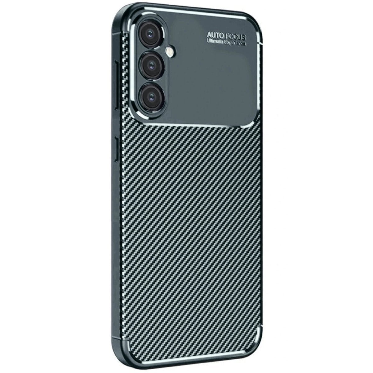 Samsung Galaxy S24 Fe Kılıf Auto Focus Karbon Kapak - Koyu Yeşil