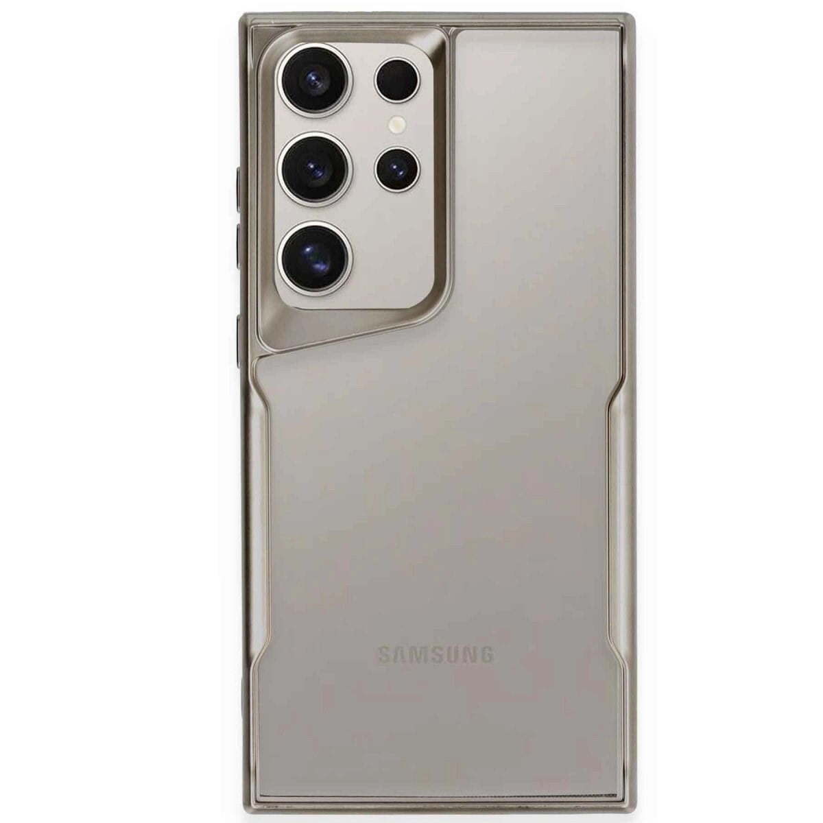 Samsung Galaxy S24 Ultra Kılıf Boyi Silikon Kapak - Titan Gri
