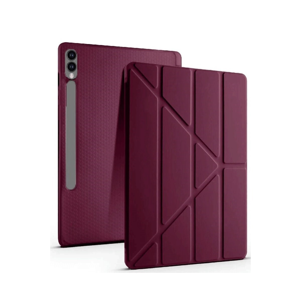 Samsung Galaxy X610 Tab S9 Fe Plus 12.4 Kılıf Kalemlikli Mars Tablet Kılıfı - Mürdüm