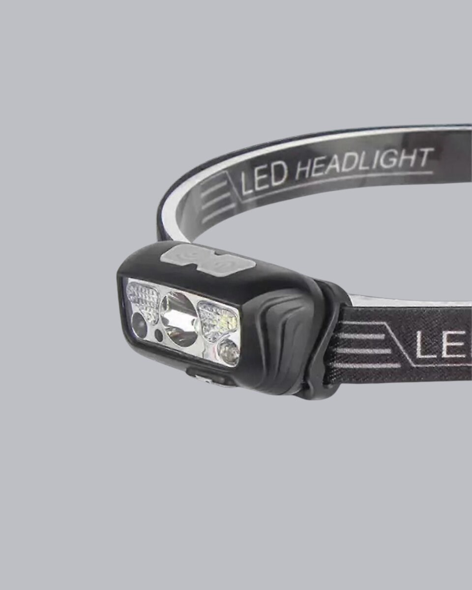 Şarjlı LED Kafa Feneri | 4 Modlu Akıllı Sensörlü Far | Su Geçirmez IPX5 Kamp ve Balıkçı Lambası