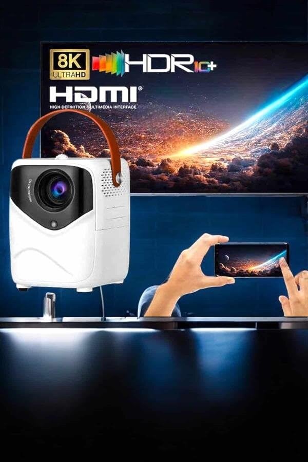 Taşınabilir Android Projeksiyon Wifi Destekli 4K Multimedia Tabanlı Ev Ve Ofis Tipi