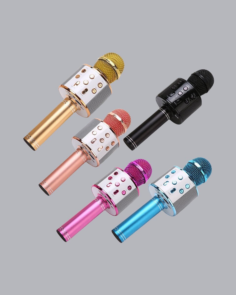 Taşınabilir Karaoke Mikrofon – Bluetooth, USB ve AUX Girişli