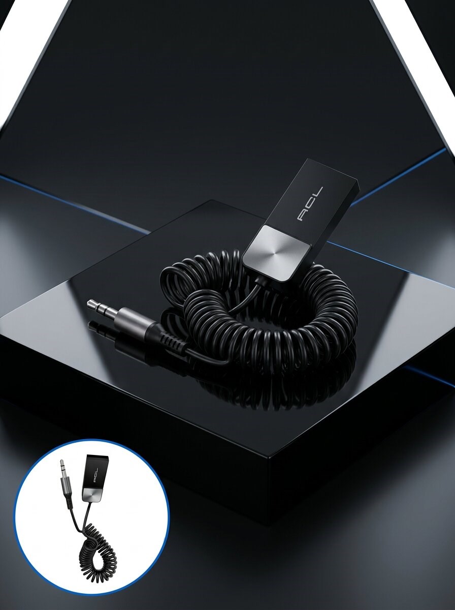 USB AUX Bluetooth Adaptörü Kablosuz Ses Aktarım Cihazı