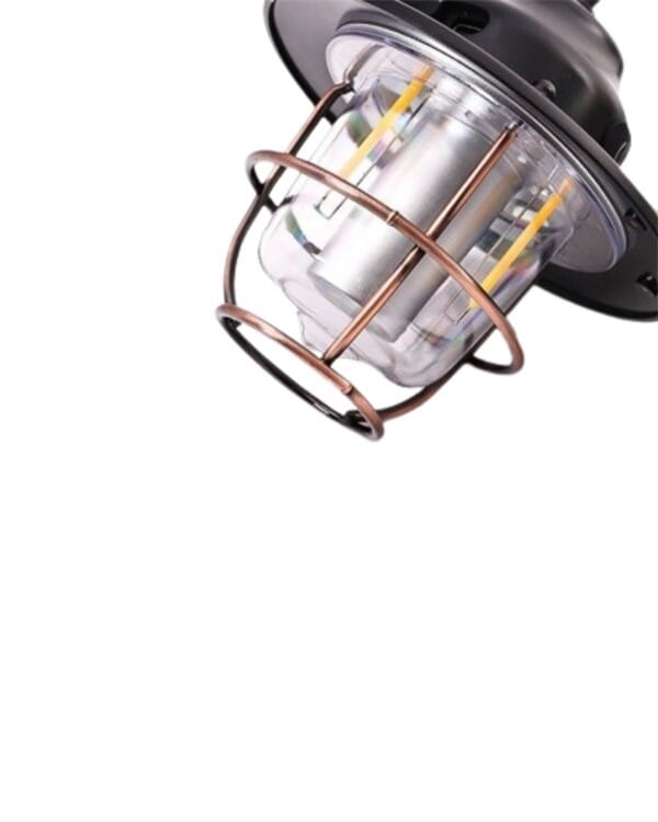 USB Şarjlı Retro LED Kamp Feneri – 4 Işık Modu, Su Geçirmez, Taşınabilir