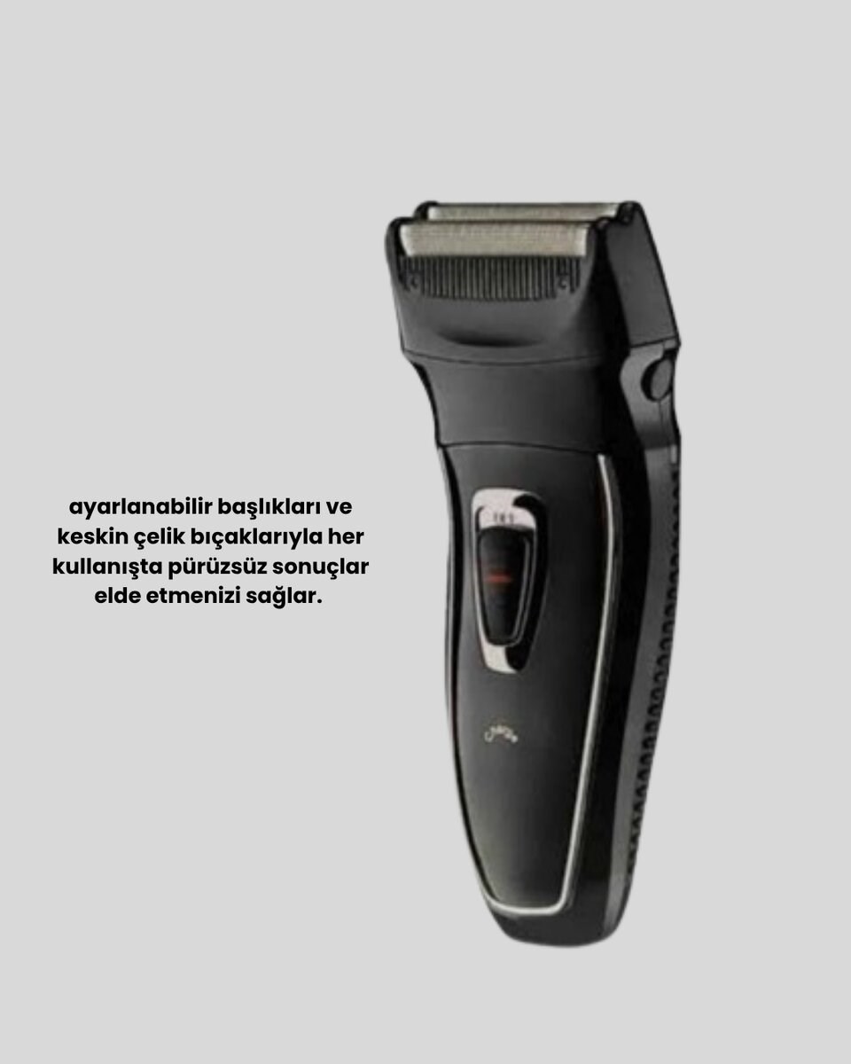 Unisex Şarjlı Saç ve Sakal Kesme Makinesi – Sessiz Motor, 1–12 mm Ayarlanabilir Başlık