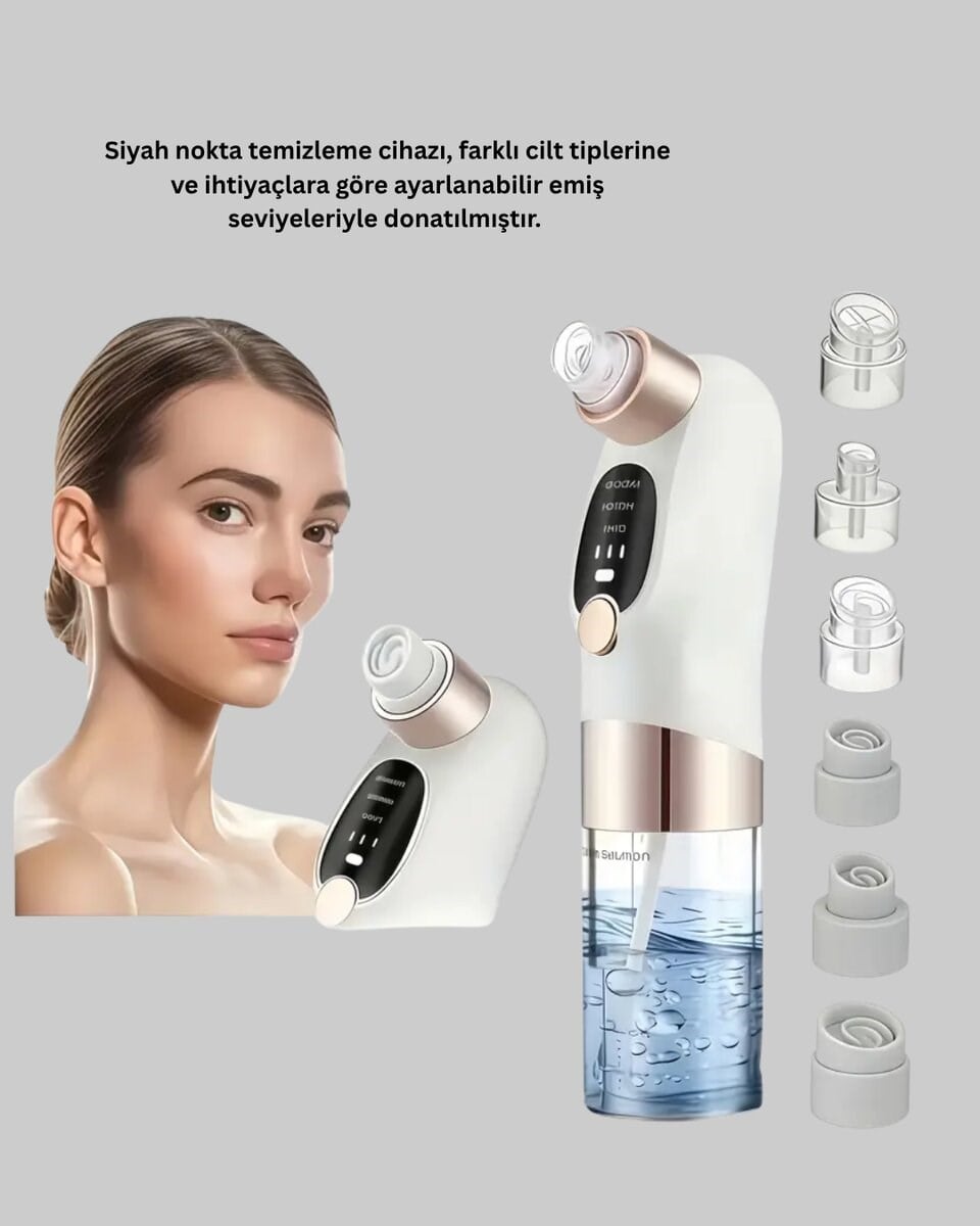 Vakum Teknolojili Siyah Nokta Temizleyici – Cilt Tonu Eşitleyen Masajlı Cilt Bakım Cihazı