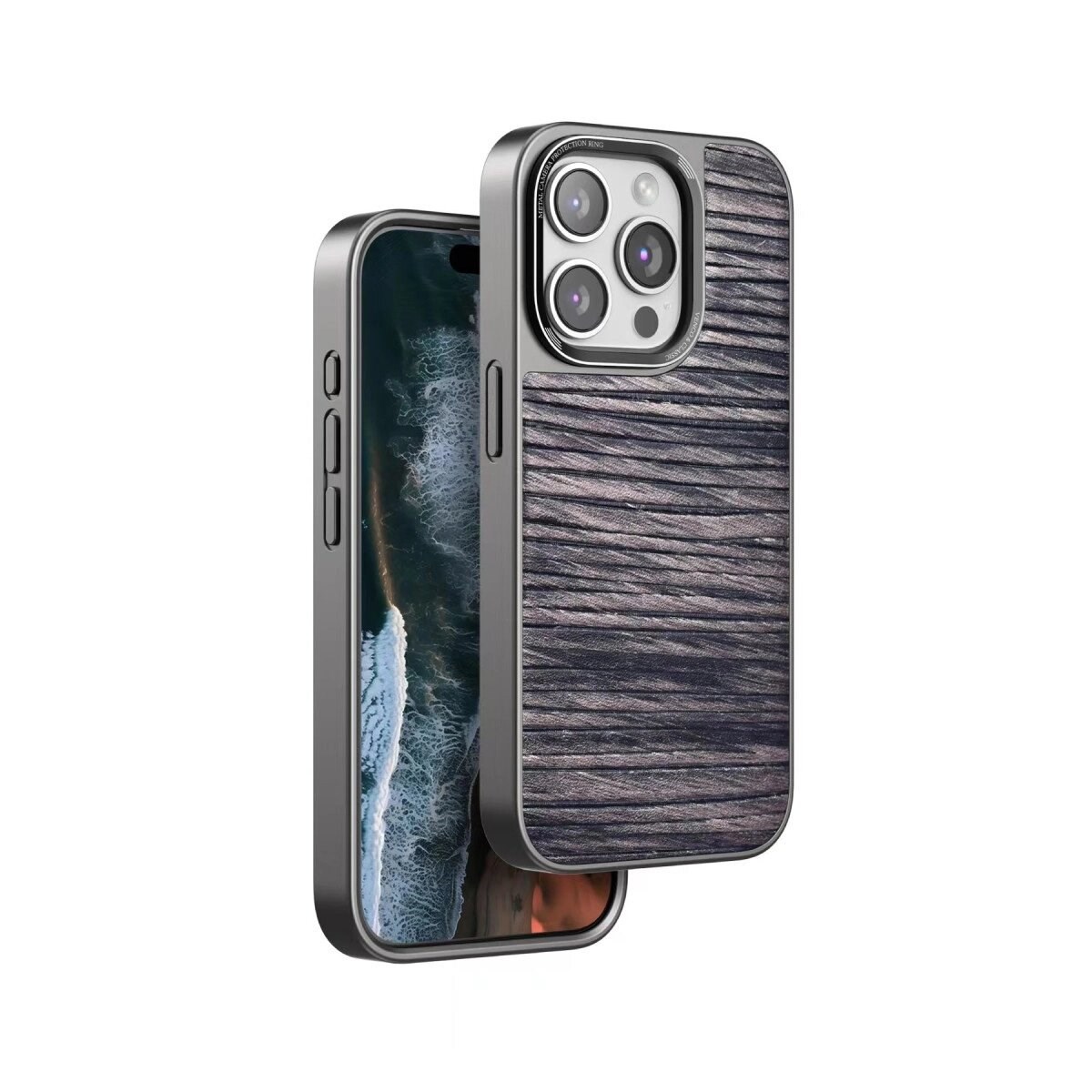 Venco İphone 14 Pro Wave Kapak - Kahverengi