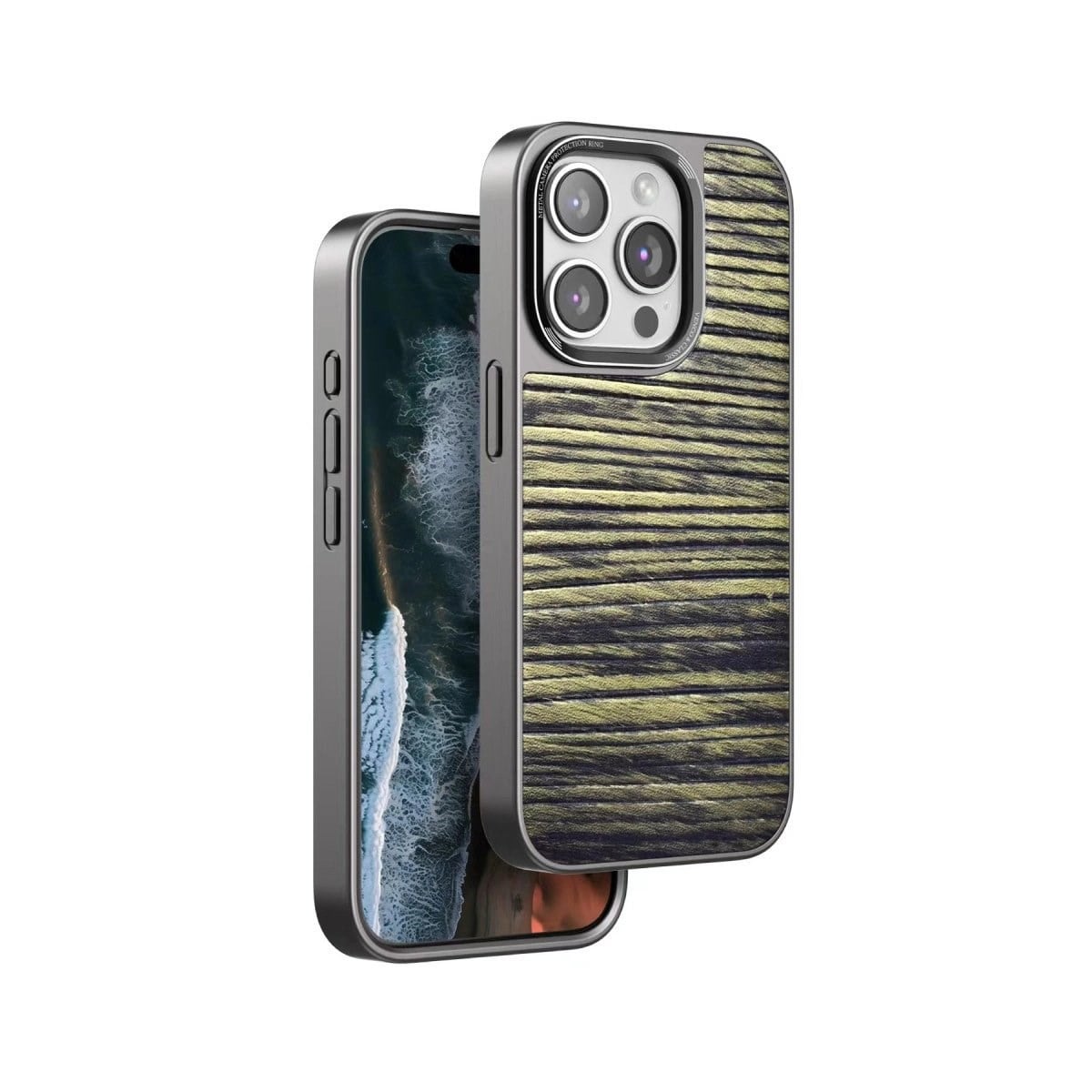 Venco İphone 15 Pro Max Wave Kapak - Koyu Kahve
