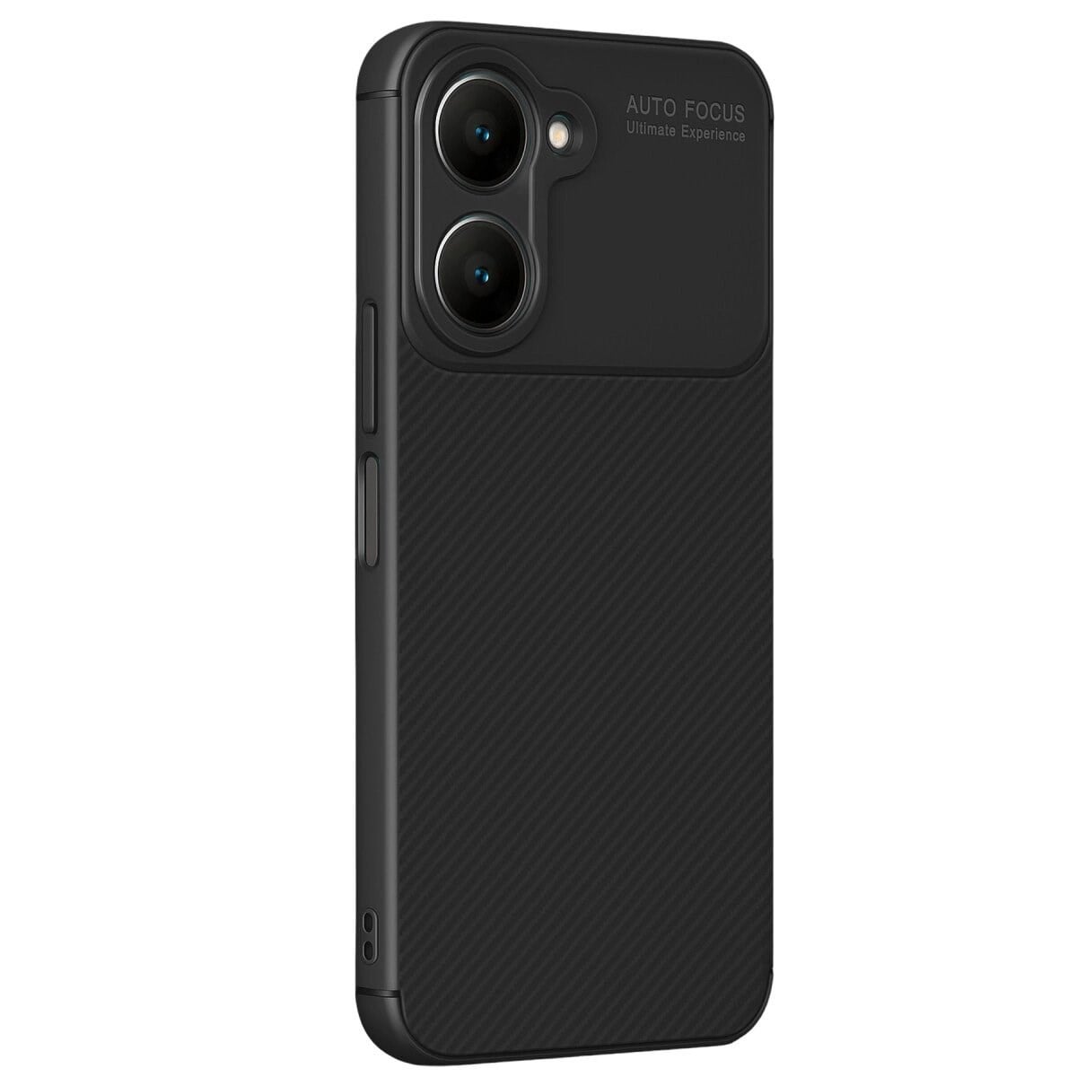 Vivo Y18 Kılıf Auto Focus Karbon Kapak - Siyah