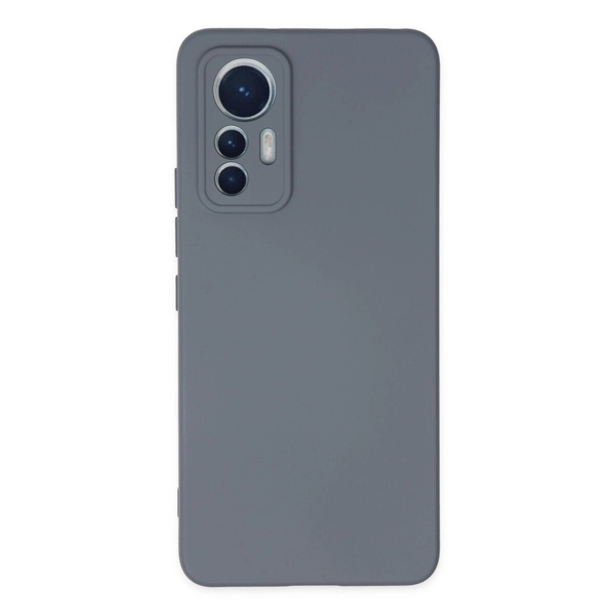 Xiaomi Mi 12 Lite Kılıf Nano İçi Kadife Silikon - Gri