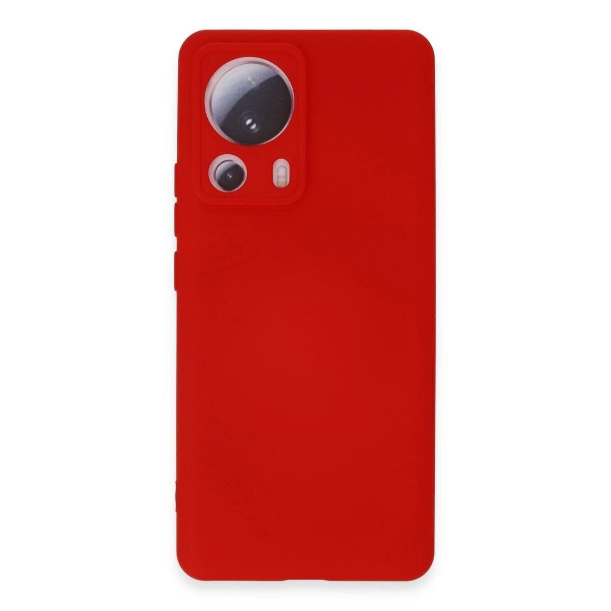 Xiaomi Mi 13 Lite Kılıf Nano İçi Kadife Silikon - Kırmızı