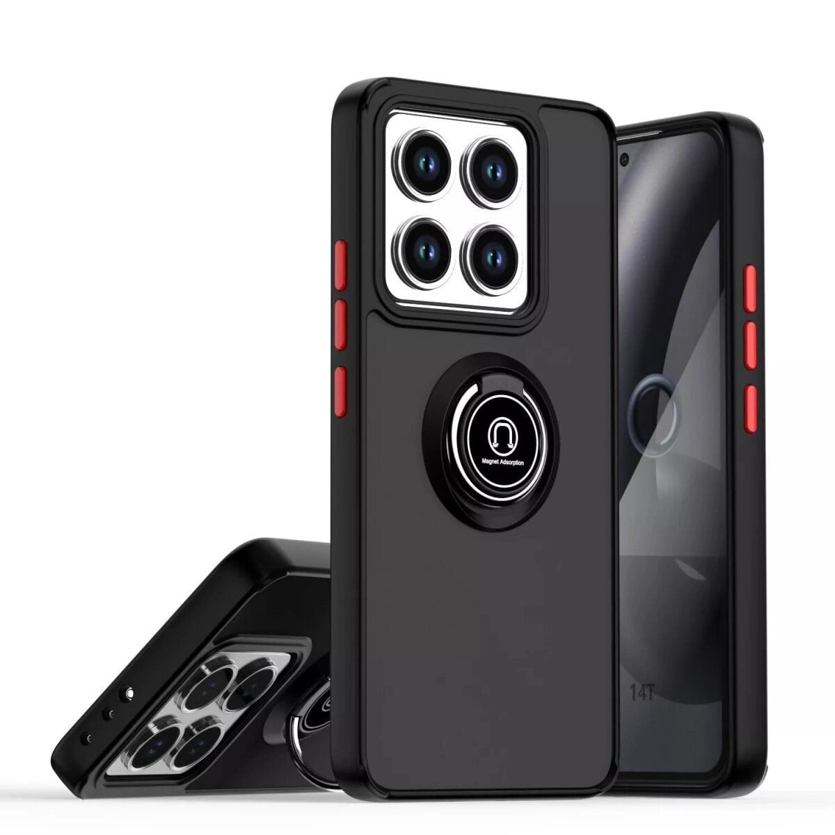 Xiaomi Mi 15 Kılıf Montreal Yüzüklü Silikon Kapak - Siyah