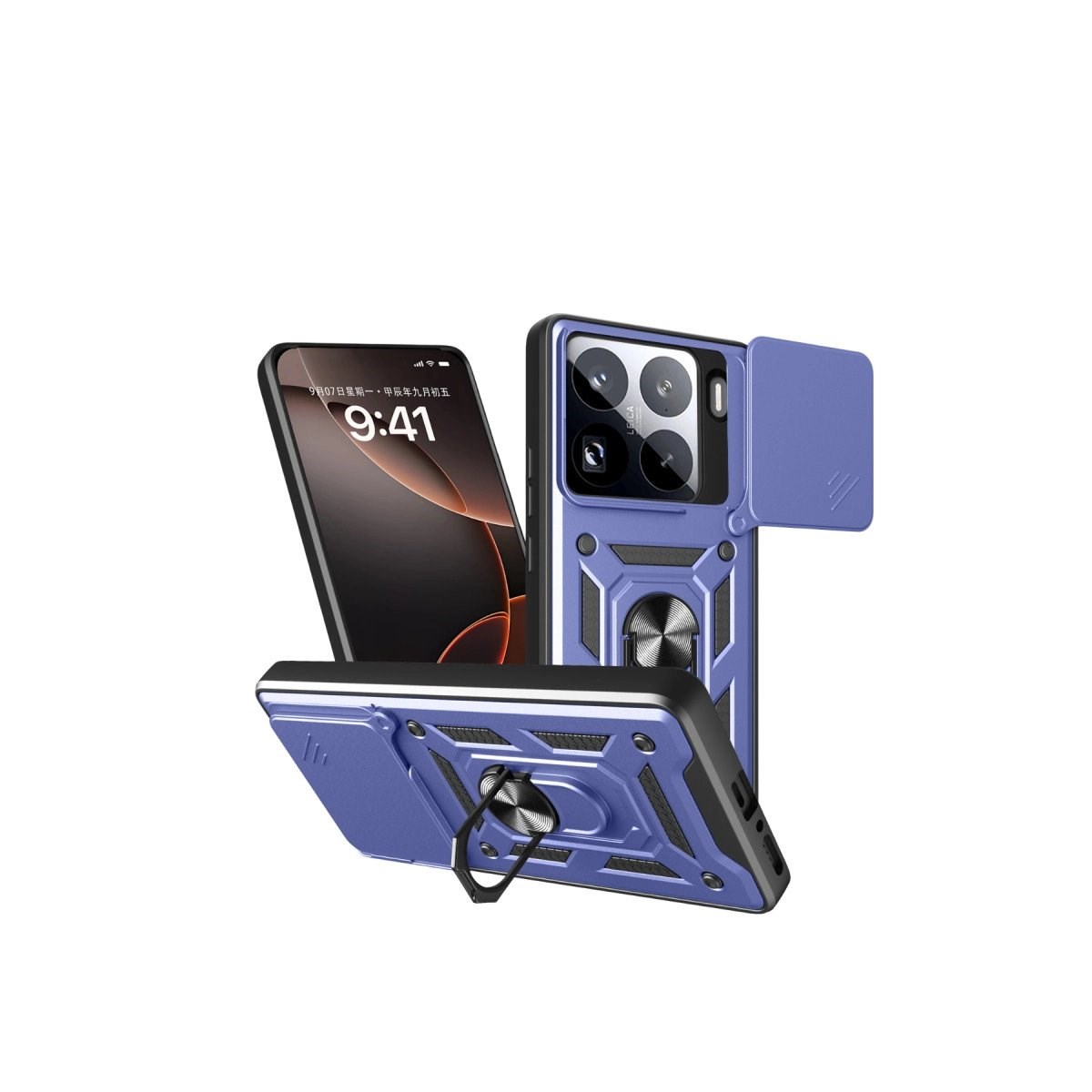 Xiaomi Mi 15 Pro Kılıf Pars Lens Yüzüklü Silikon - Lacivert