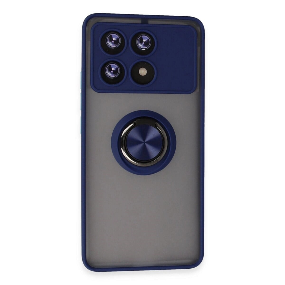 Xiaomi Poco X6 Pro Kılıf Montreal Yüzüklü Silikon Kapak - Lacivert
