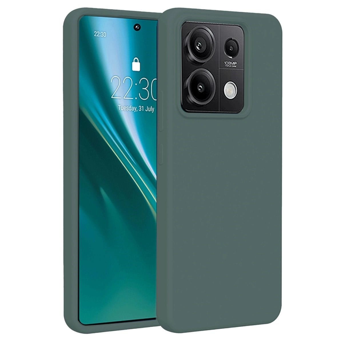 Xiaomi Redmi Note 13 Pro 4g Kılıf First Silikon - Koyu Yeşil