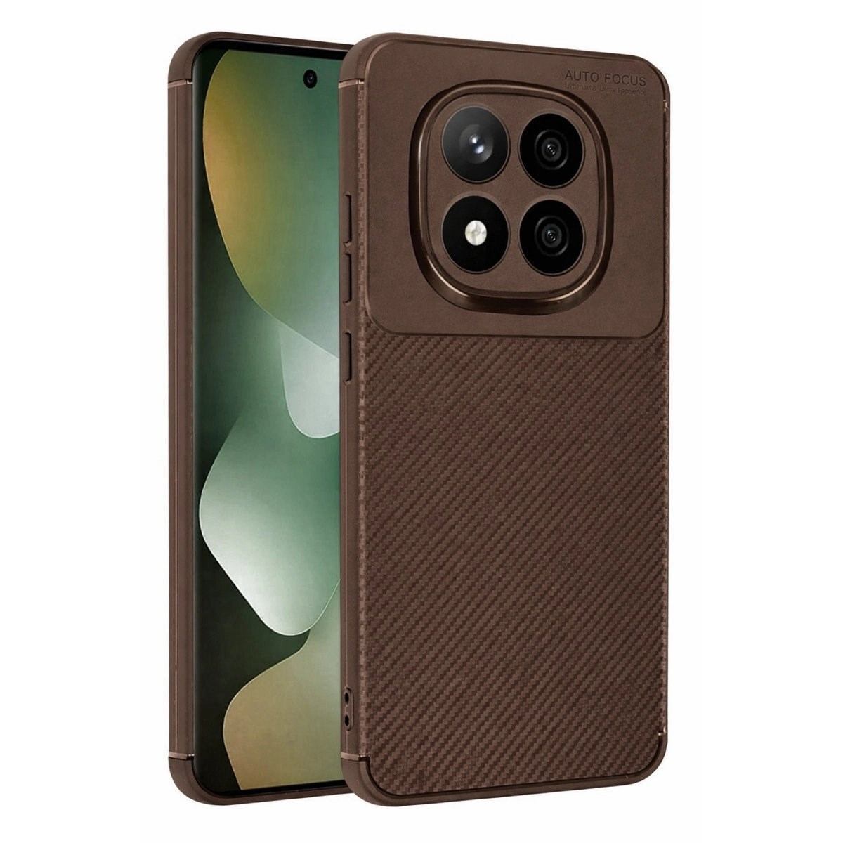 Xiaomi Redmi Note 15 4g Auto Focus Karbon Kapak - Kahverengi