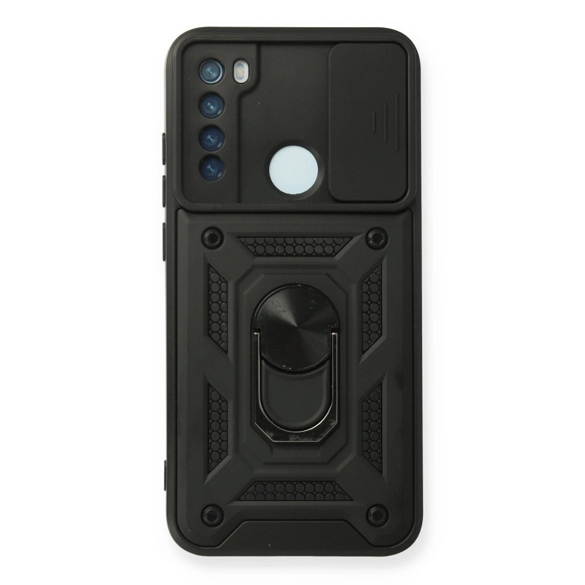 Xiaomi Redmi Note 8 Kılıf Pars Lens Yüzüklü Silikon - Siyah