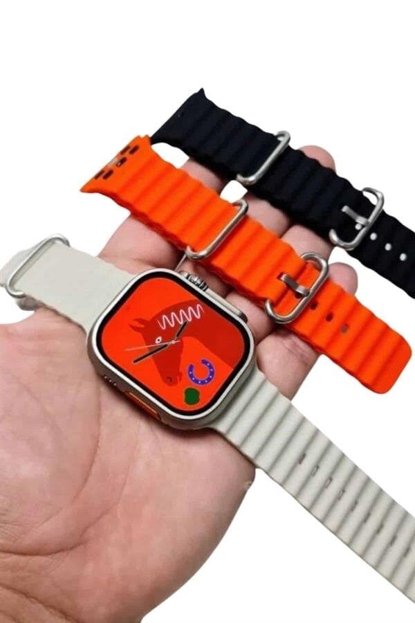 Yeni Nesil 3 Kordonlu Kol Saati 49 MM Amoled Ekran Akıllı Saat