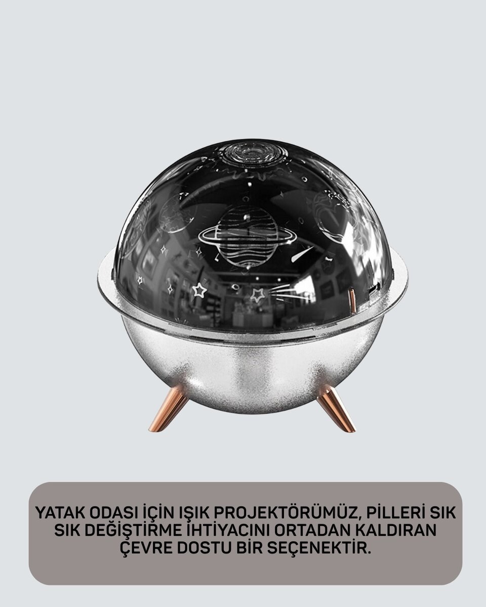 Yıldızlı Gökyüzü Efektli Uzay Temalı Nemlendirici Lamba Yeni Nesil