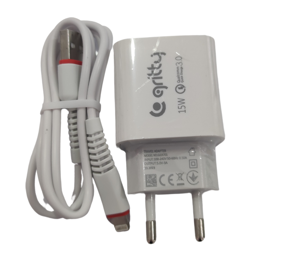 GRİTTY 15W İOS  FAST CHARGER ( MAVİ )