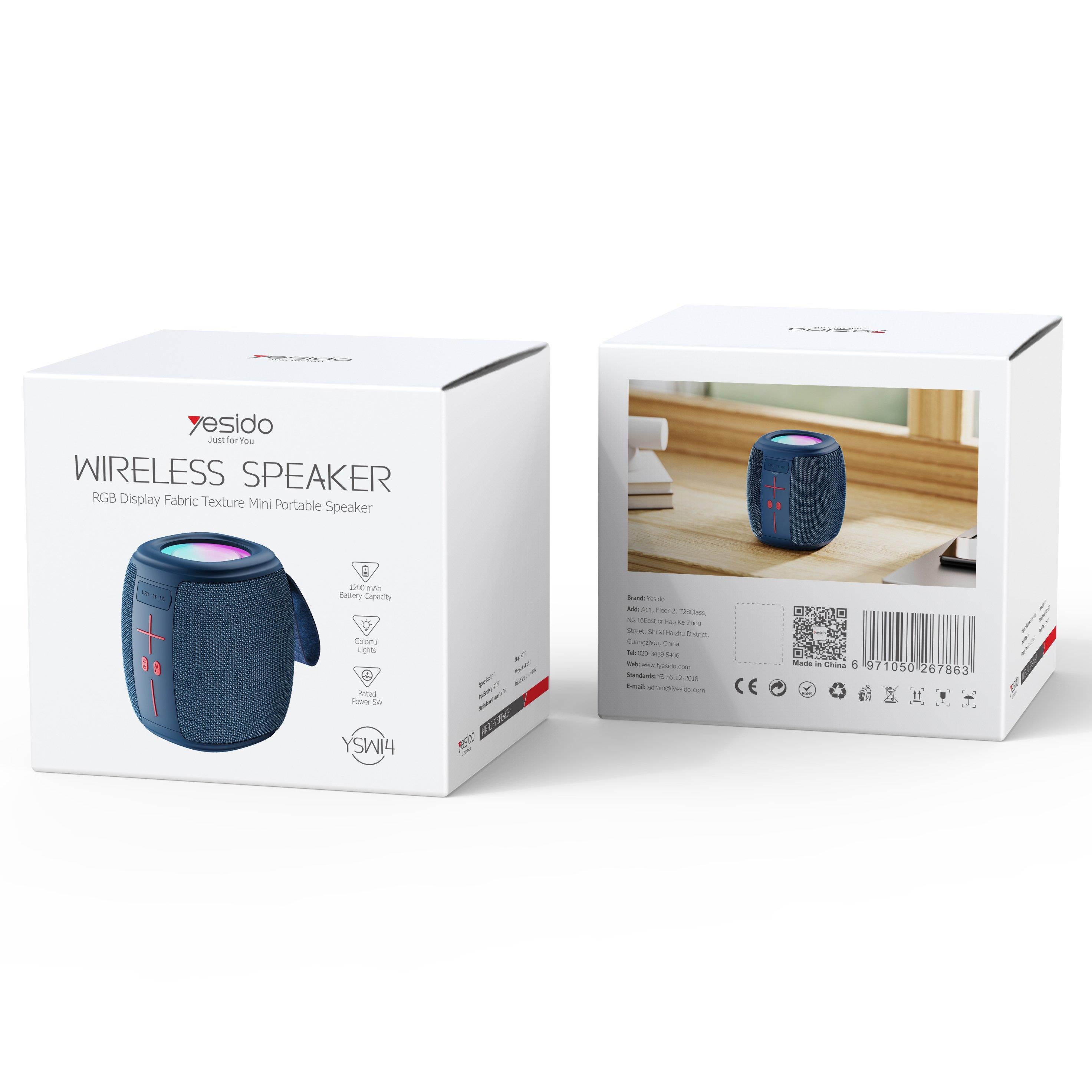 YESİDO YSW14 KABLOSUZ BLUETOOTH RGB HOPARLÖRYESİDO YSW14 KABLOSUZ BLUETOOTH RGB HOPARLÖRMOBİL DÜNYASI
