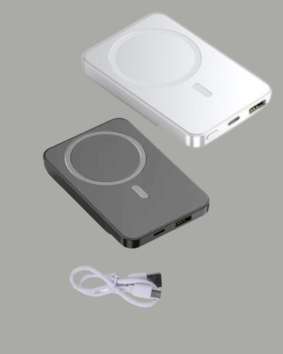 10000mAh Kapasiteli Manyetik USB-C ve Kablosuz Powerbank W09