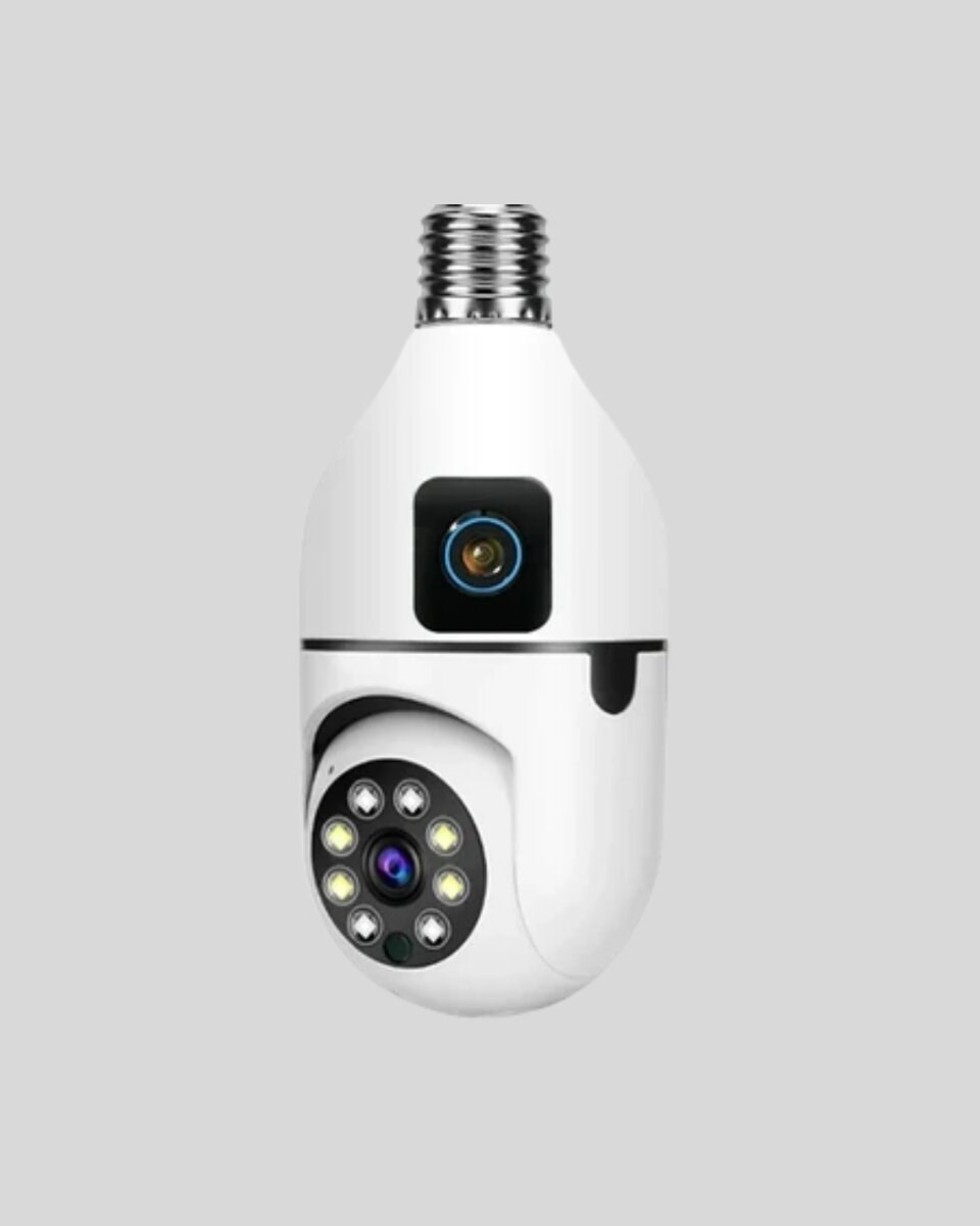 1080P WiFi Ampul Kamera Uzaktan Erişimli Hareket Sensörlü Gece Görüşlü