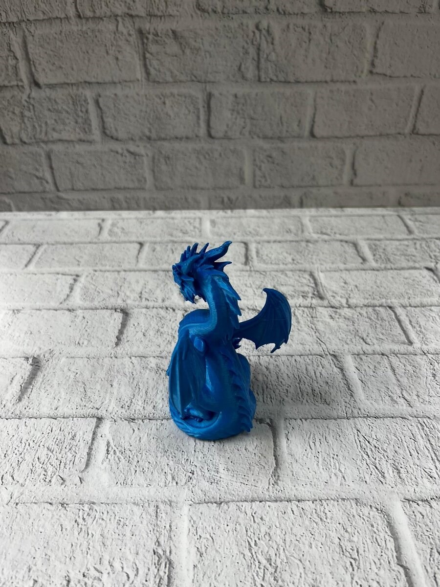 12 cm Mavi Ejderha Figürü Koleksiyonluk Dekoratif Biblo