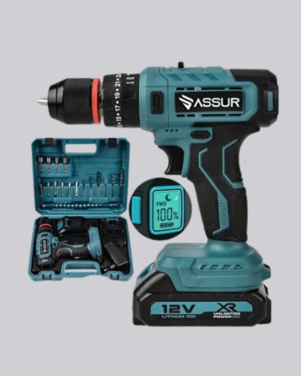 18 Parça Dijital Matkap Seti Çift Bataryalı