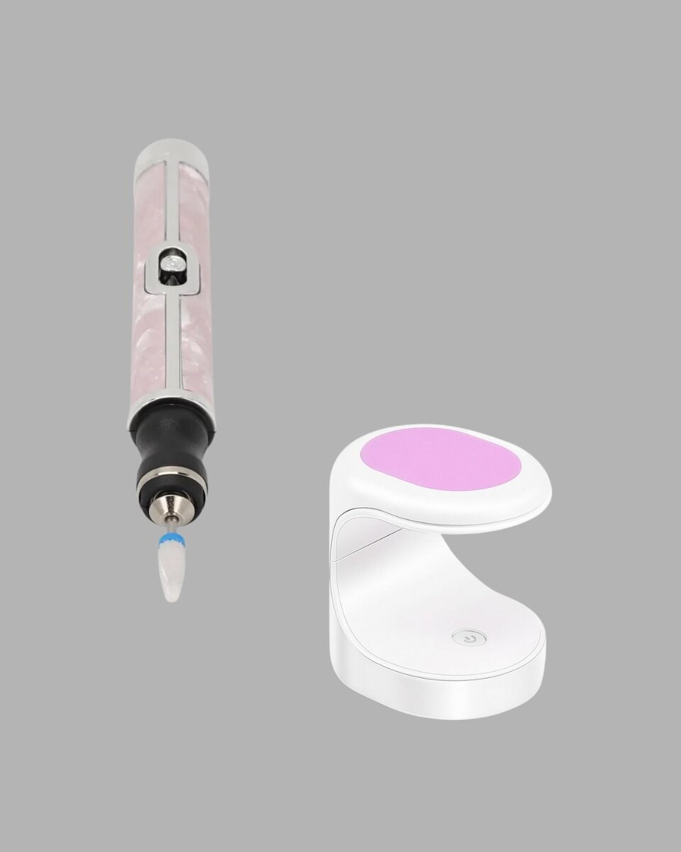 20.000 RPM Tırnak Matkabı + Mini LED Oje Kurutma Cihazı Seti Yeni Nesil