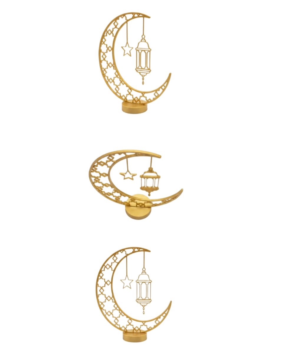 3D Hilal Dekorasyonu Özel Baskı Premium Tasarım
