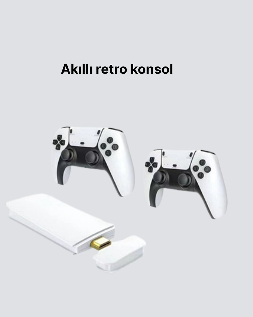 3D ve 4K Görüntü Kaliteli Çok Oyunculu Retro Oyun Konsolu