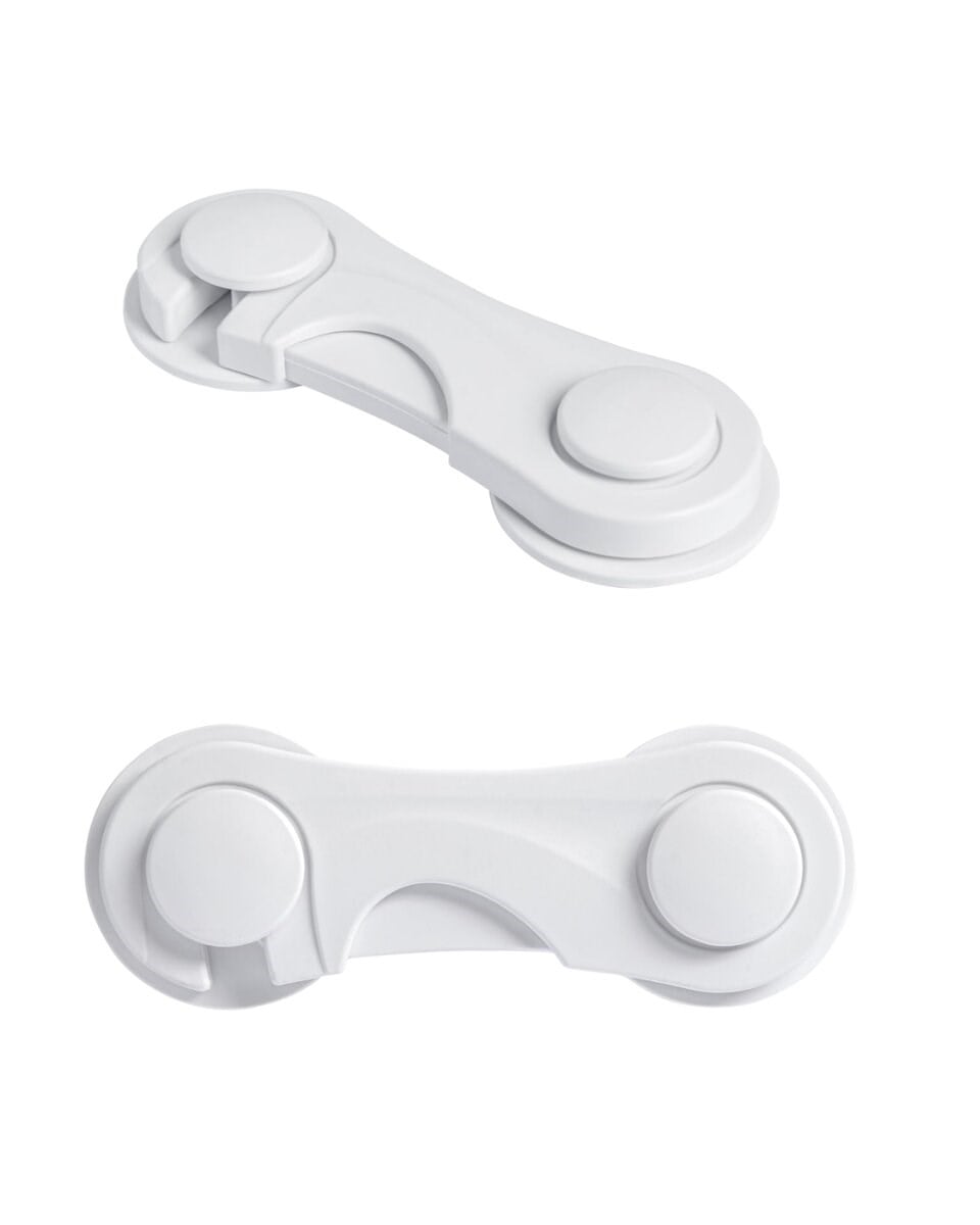 4 Adet Dolap ve Çekmece Emniyet Kilidi Çift Taraflı Bantlı Güvenli Tasarım