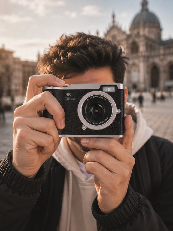 48 MP Dijital Kamera 4K Video Çekim Özellikli Kompakt Tasarım