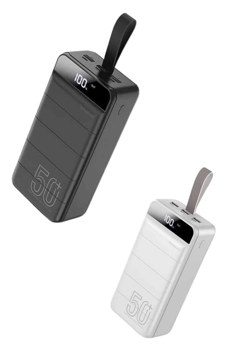 50.000 Mah Powerbank Turbo Hızlı Led Göstergeli Android İOS Uyumlu Taşınabilir Askılı