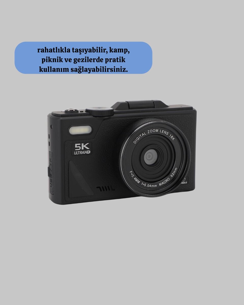 5K Ultra HD Kamera Gülümseme Algılama Otofokus 18x Optik Zoom