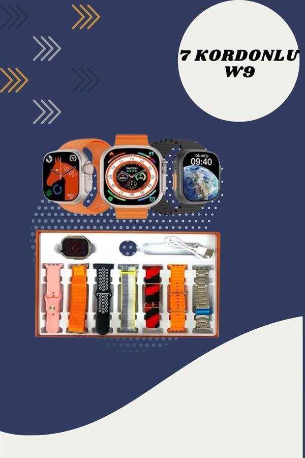 7 Kordonlu Akıllı Saat Ve 2.Nesil Kulaklık Yüksek Ses Kaliteli Uzun Pil Ömrü