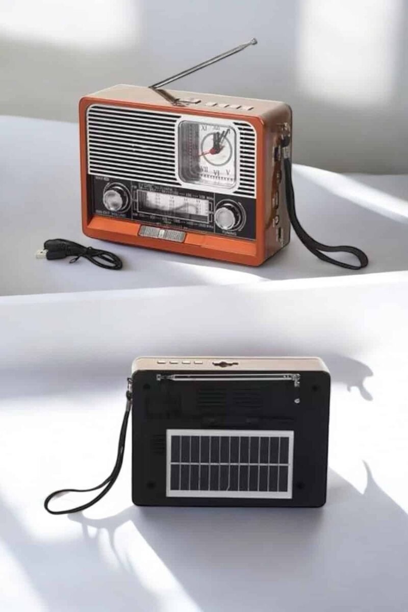 Ahşap Görünümlü Retro Bluetooth Radyo USB,AUX Ve SD Kart Girişli