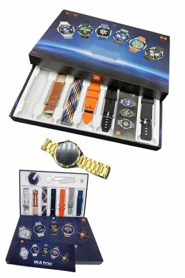 Akıllı Saat Çoklu Kordon Seçenekli Dokunmatik Ekran Nabız Sensörlü