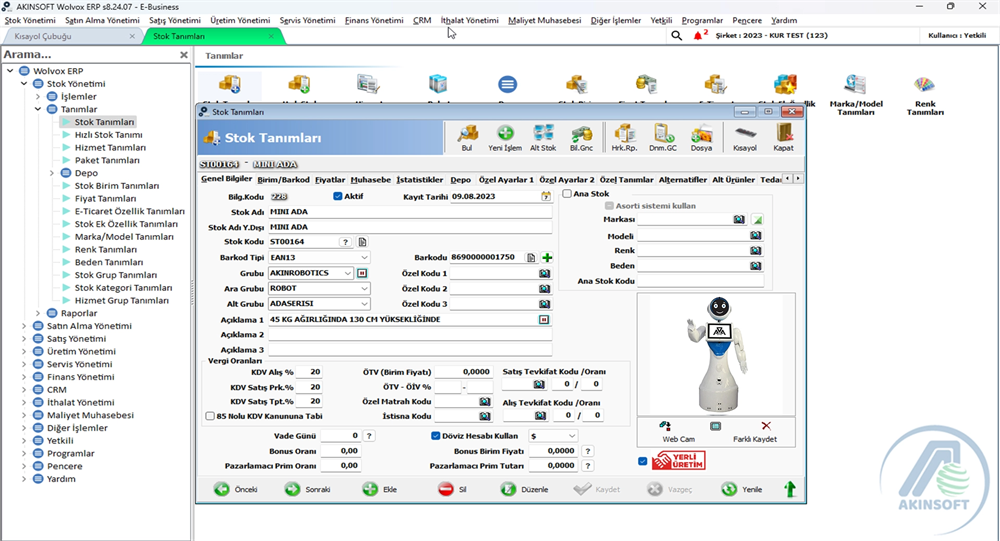 AKINSOFT WOLVOX SAHA SATIŞ PROGRAMIAkınsoft Ön Muhasebe Programı SatışAkınsoft