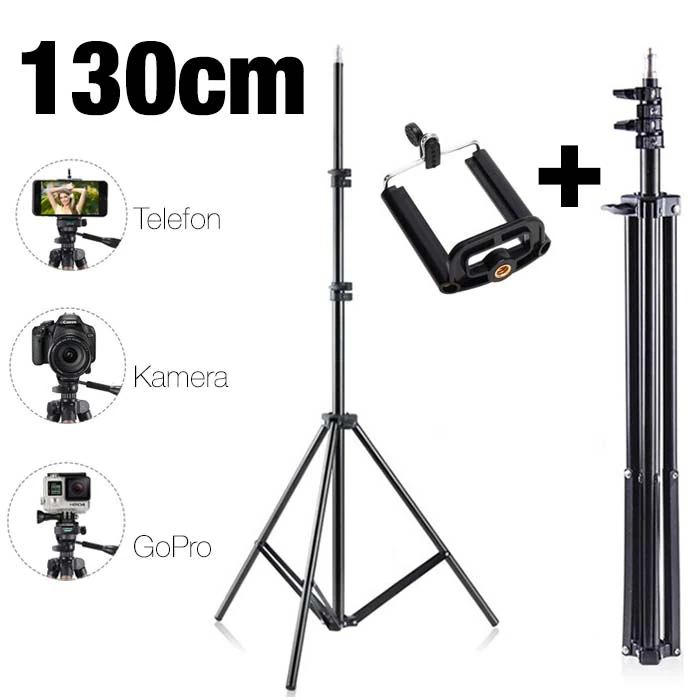 Ally 130cm Işık Ayağı Tripod Standı 3 Ayaklı Tripod Işık Ayağı 1.3 Metre-(1903)