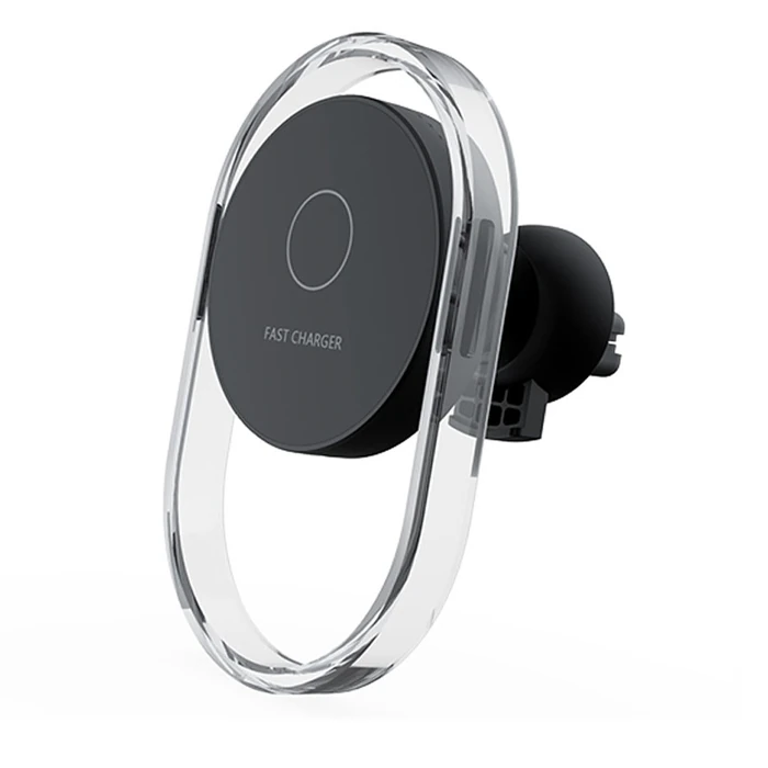 Ally 15W Klima Araç Havalandırma Bölmesi Manyetik Şeffaf Kablosuz Araç Şarj Telefon Tutucu-(1903)