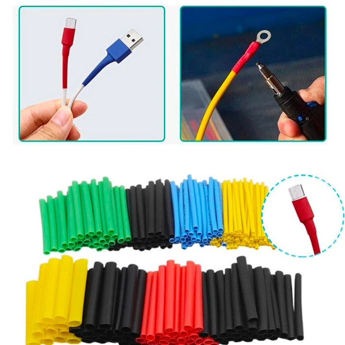 Ally 5 Renk Makaron Isı İle Daralan Kablo Seti 530 Adet 8 Boy Set-(1903)