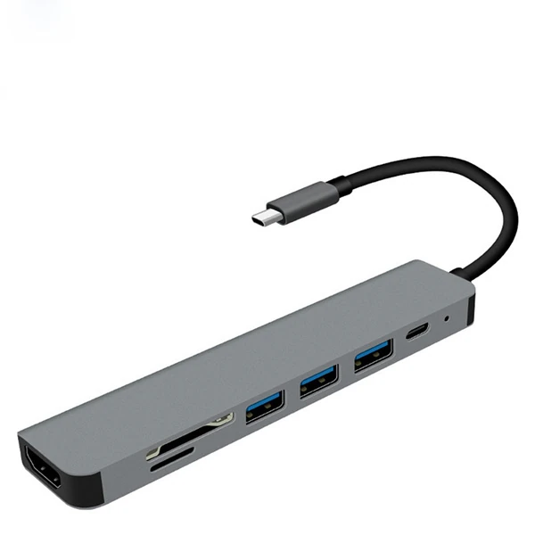 Ally 7in1 USB 3.1 HDMI 4K 30HZ 2K 1080P Type-C HUB Adaptör Dönüştürücü-(1903)