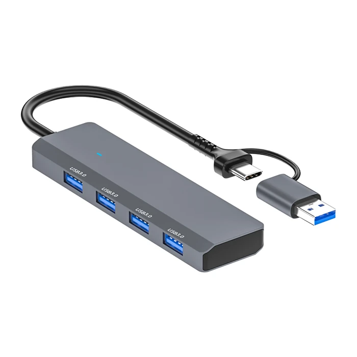 ALLY ADS-305D 4in1 USB/Type-C to 4X USB3.0 HUB Çoğaltıcı Çevirici Dönüştürücü Adaptör-(1903)